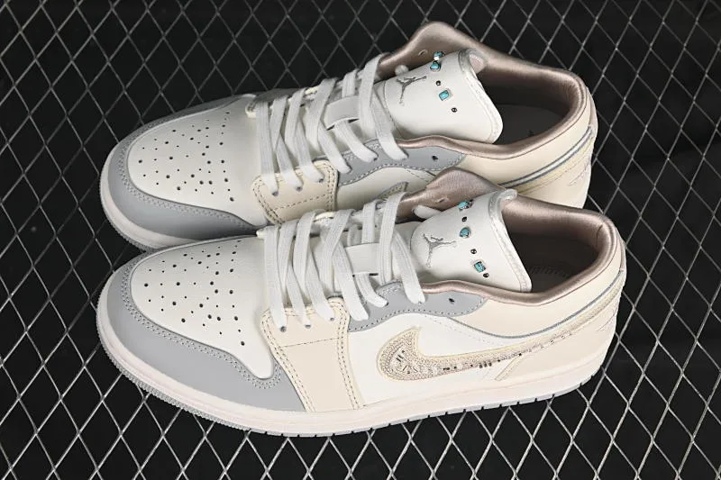 All categories Air Jordan Jordan series basketball shoes Air Jordan 1 Low G version pure original Air Jordan 1 Low AJ1 Joe 1 flash diamond white crack low-top cultural casual sneakers IH7323-100